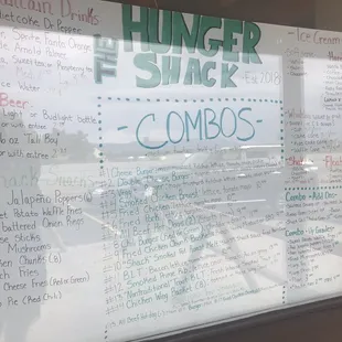Menu! + they have salads &amp; shakes