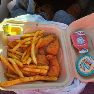Chicken strips and fries
