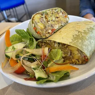 Oyster Mushroom Jerk Burrito