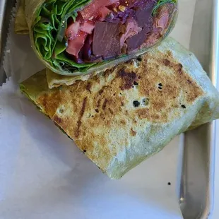 Peach Habanero Jackfruit Wrap