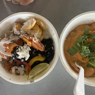 Cuban bowl                        Indian curry