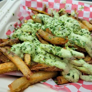 Garlic Aioli Basil Fries