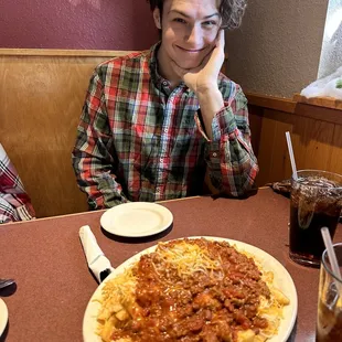Huge order of chili cheese fries!