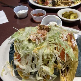 3 of the four taco special and nachos.
