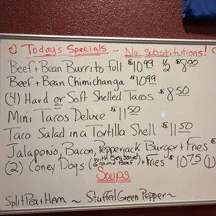 Tonight&apos;s menu specials