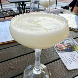 Blanco tequila and coconut milk drink, SO GOOD