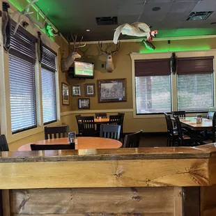 a view of the dining area
