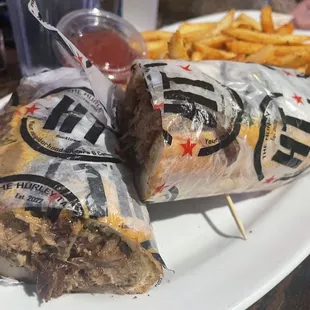 Philly cheesesteak. I had to steal a bite from my husband. It was so good he didn&apos;t want to share!