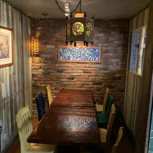 Small intimate dining area