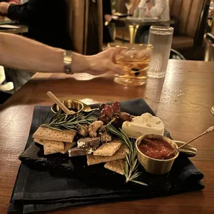 Dessert: Cheese plate.