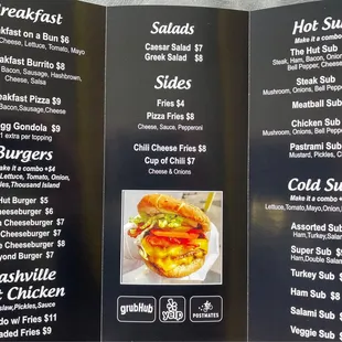 Menu (Inside)