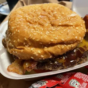 Bacon cheese burger