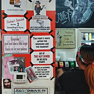 a woman at the counter