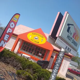 the front of the restaurant