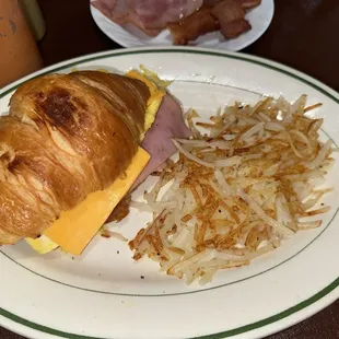 Croissant Sandwich with ham