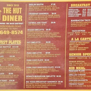 Menu October 2024