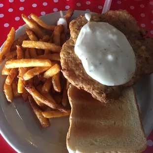 Country fried steak sandwich. Frozen patty.