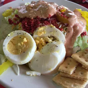 Basic salad from salad bar