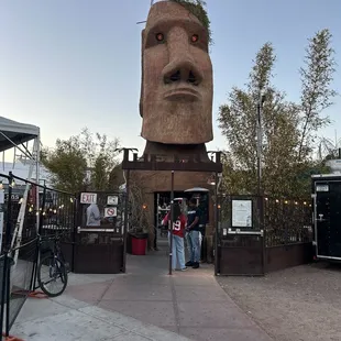 outside