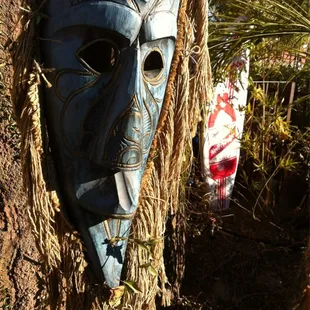 Mask at the hut