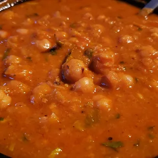 Chana masala, vegan by default ($12). Decent, but watery &amp; on the blander side.