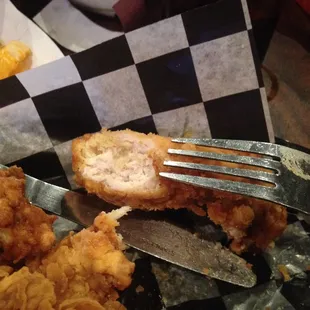 Thickness on edge of breaded tenderloin!