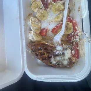 Vanilla cinnamon waffles devoured