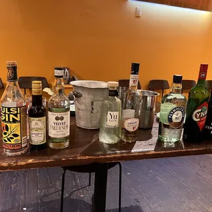 Liquor used for the cocktail class