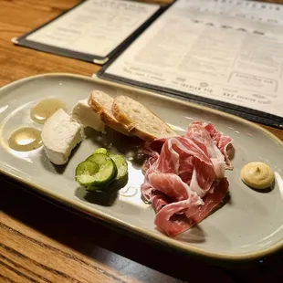 Cheese and jamon iberico