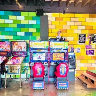 two arcade machines