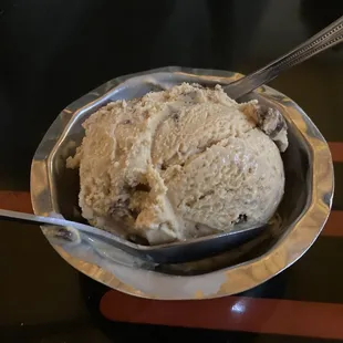 Salted caramel turtles flavor ice cream
