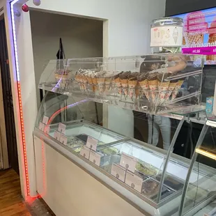 a display of ice cream