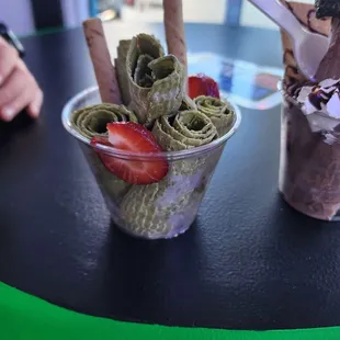 Matcha with Strawberries