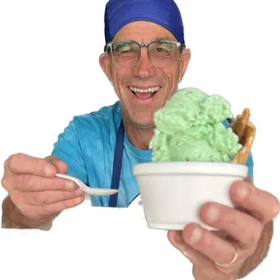 Peppermint Bob-Bon waffle bowl