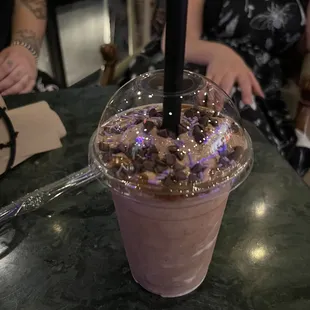 Elm street milkshake with chocolate base