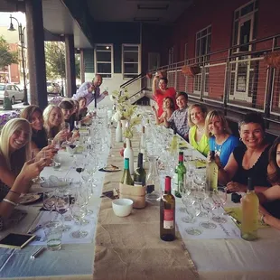 Wine tasting outside