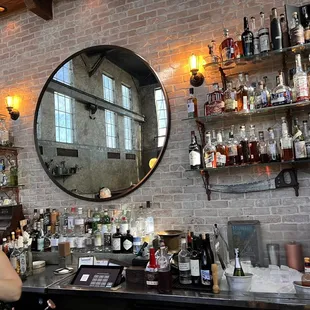 View of one side of the bar.