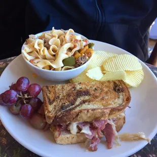 Half Idle Hour Reuben and cup of Noodle Strudel at The Idle Hour or Two in West Bend, WI