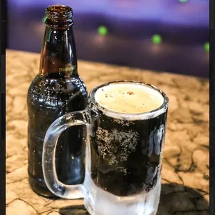 a beer and a beer glass