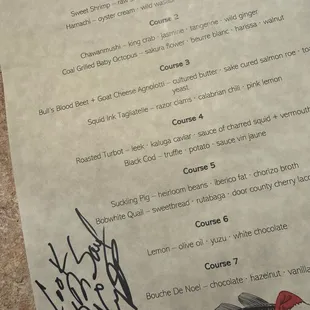 Thanks for a lovely meal, chef