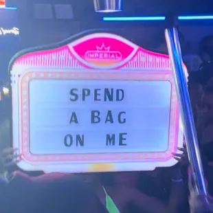 Bottle sign