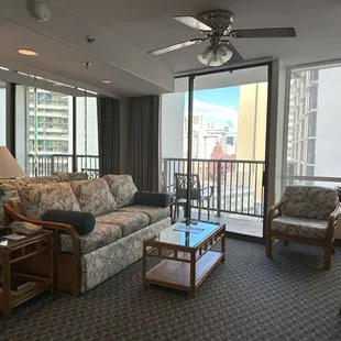 Image of the sleeping / living area, as taken from the entrance
