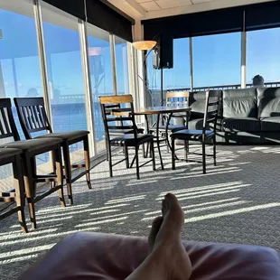 New chairs in the Owners Lounge - love it!