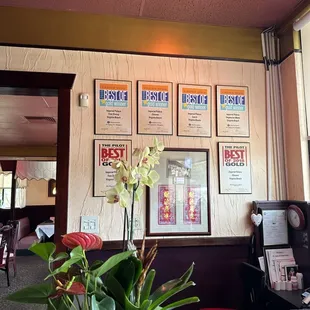 They have more awards in another part of the restaurant