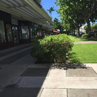 Outside seating for a few of the restaurants here.