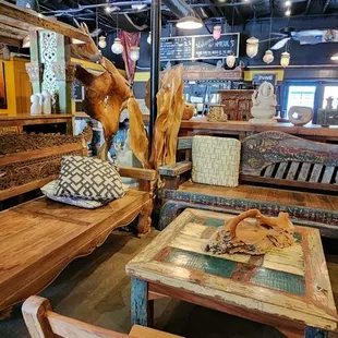 a variety of furniture