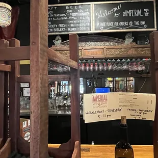 The bar. Check the hours.