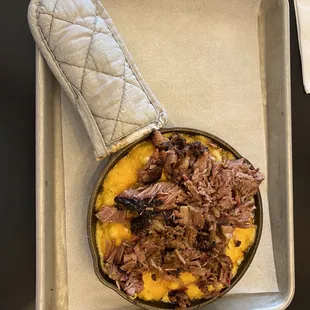 Mac n Cheese Skillet with Brisket.   This was delicious!!