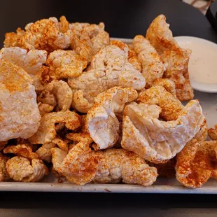 a plate of fried food