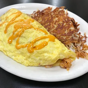 Kimchi Fried Rice Omelette